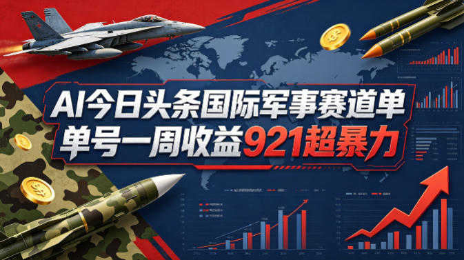 今日头条军事赛道变现,单号一周稳赚 921,冷门暴利赛道闭眼入局-米多多云网创